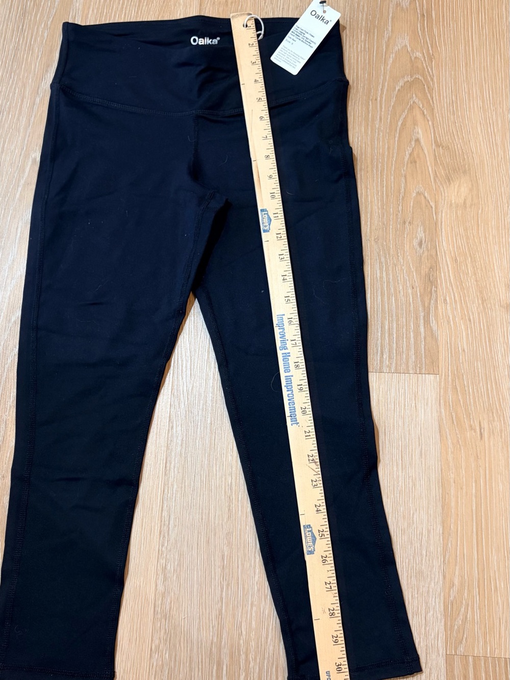 Oalka Women's Black High-Rise Active Leggings